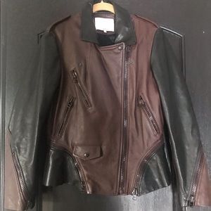 Phillip Lim leather bomber jacket